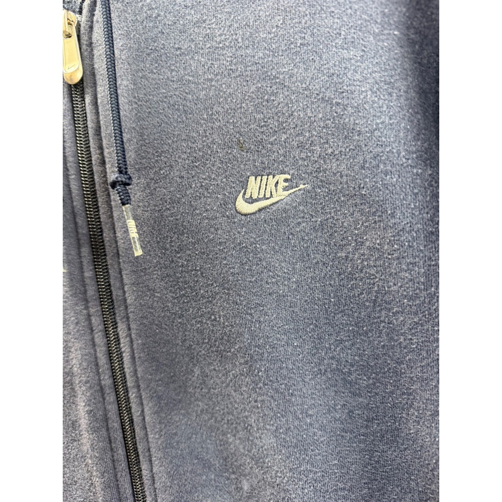 Nike Sportswear Mens XL Full Zip Hoodie Navy Blue Fleece Sweatshirt 5437 - Picture 2 of 7